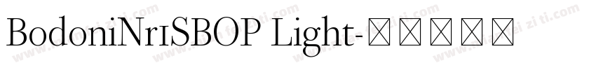 BodoniNr1SBOP Light字体转换